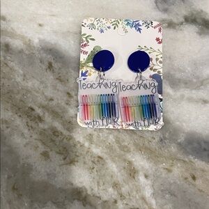 Blue and Multicolor Earrings